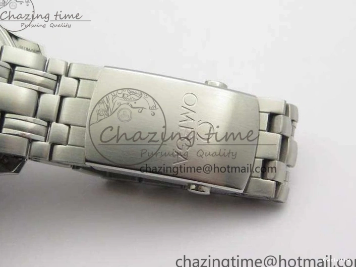 0823 Flexible Seamaster 300M SS OMF 1:1 Best Edition Black Dial Matt Black Ceramic Bezel On SS Bracelet A 8147